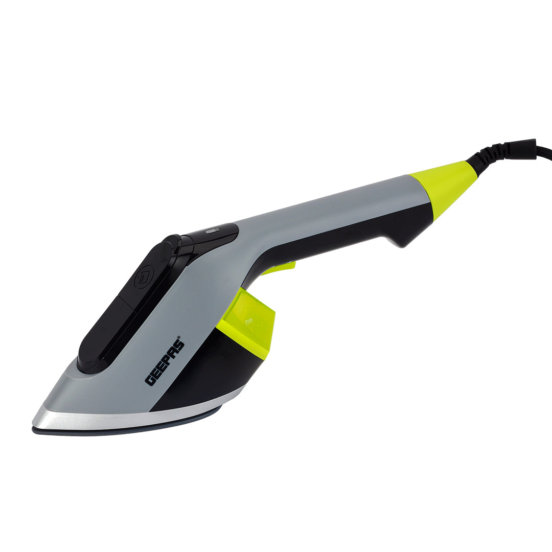 Geepas GGS25019 Handheld Garment Steamer | 1650–1950W | 170ml Water Tank | Ceramic Soleplate | 30g/min Steam | Travel-Friendly & Vertical Ironing | 2 Years Warranty