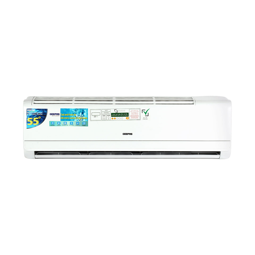 Geepas GACS2420RCA 2 Ton Split Air Conditioner | Full DC Inverter Compressor | 22000BTU Fast Cooling AC | 4D Airflow | Golden Fin & Self Cleaning for Home and Office Use