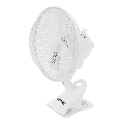 Geepas GF9626 8-Inch 2-in-1 Table & Clip Fan | Super Quiet Copper Motor | 2-Speed Adjustable Control | Wide Oscillation | Compact & Portable Design | 2 Years Warranty