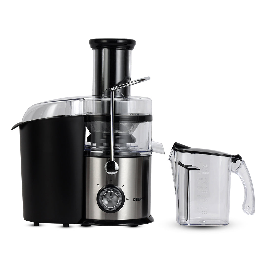 Geepas Digital Juice Extractor- GJE46023| 1.0 liter Jug| 2.0 Pomace Container| 800 W  | 5 Speed Setting| Touch Control | Stainless Steel Housing| 2 Years Warranty