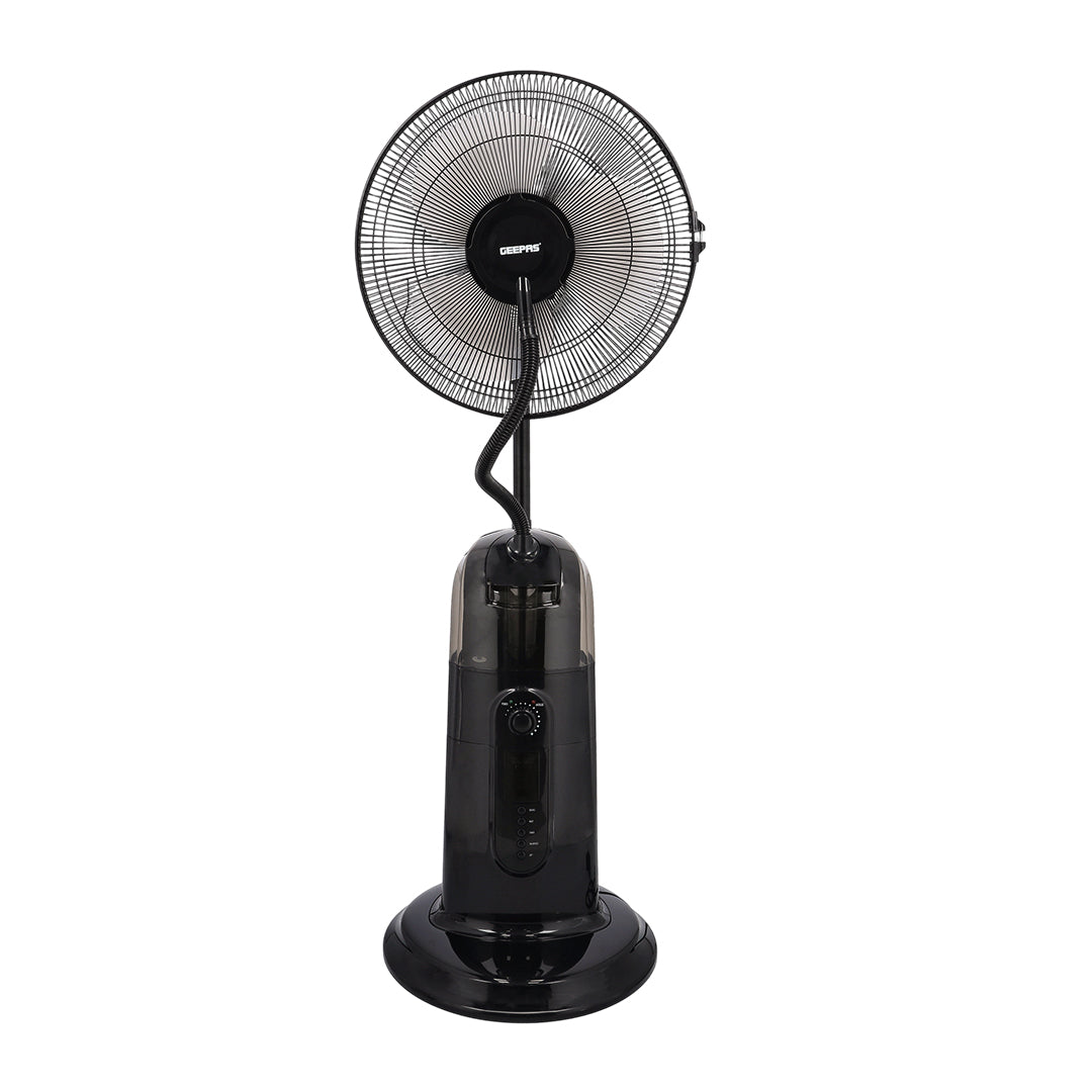 Geepas GF21161 16-Inch Mist Fan with LCD Display | 3 Wind Speeds| 3 Cooling Modes| 7.5-Hour Timer| 2L Water Tank| Remote Control| 100% Copper Motor| 2 Years Warranty