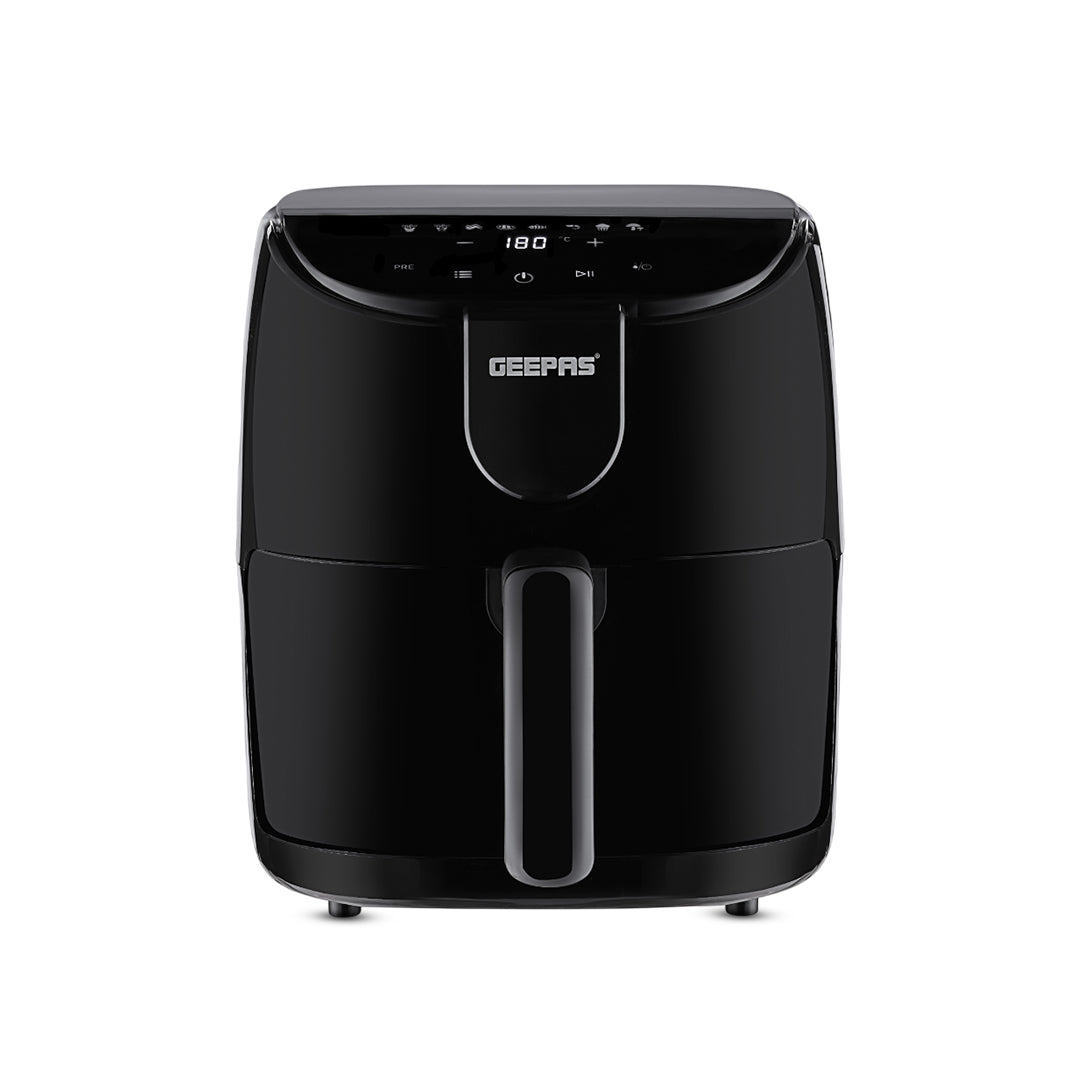 Geepas GAF37551 4L Digital Air Fryer 1500W | Rapid Air Vortex Technology | Oil Free Fryer with Touch Control | Auto Shut Off | Overheat Protection & Non Stick Basket