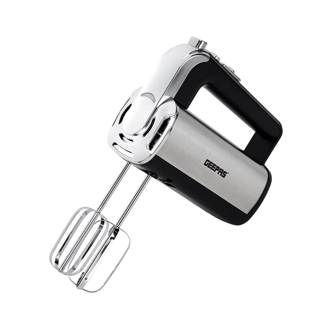 Geepas Hand Mixer GHM2001 | 400W Powerful Electric Hand Mixer| 5 Speed Control| Turbo Function| Stainless Steel Beaters| Lightweight Design| Easy to Use| 2 Years Warranty