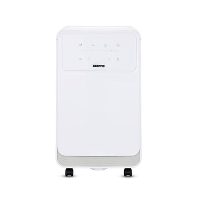 Geepas GDH21217UK 12L Dehumidifier with Touch Control Panel | Child Lock Safety | Humidity Indicator Light | Portable Design with Wheels for Home, Office & Bedroom Use