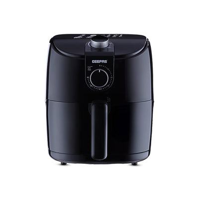 Geepas GAF37550 4 Litre Air Fryer | 1500W Vortex Rapid Air Technology for Faster Cooking| Less Oil Frying | Adjustable Temperature Control |  Family Size Air Fryer