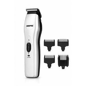 GeepasGTR34H Rechargeable Hair Trimmer |  Stainless Steel Blades | Lithium Battery & 4 Comb Attachments | 90-Minute Cordless Runtime | Durable & Ergonomic Grip Design