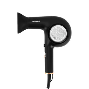 Geepas GH8645 1800W Hair Dryer | DC Motor| 3 Speed Settings| Cool Shot Function| Detachable Concentrator Nozzle| Professional Hair Drying & Styling | 2 Years Warranty