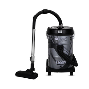 Geepas GVC2598 Drum Vacuum Cleaner | 2300W High Power | Large Capacity Dust Tank| Low Noise Operation| Strong Suction & Efficient  Deep Cleaning Appliance for Home