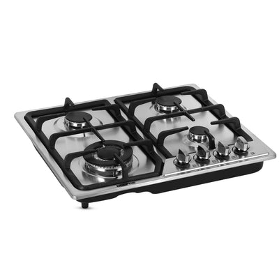 Geepas GGC31051FFD Built-in Stainless Steel Gas Hob | 4 High-Performance Burners | Auto Ignition System | Flame Failure Safety  | Durable Design | 2 Years Warranty