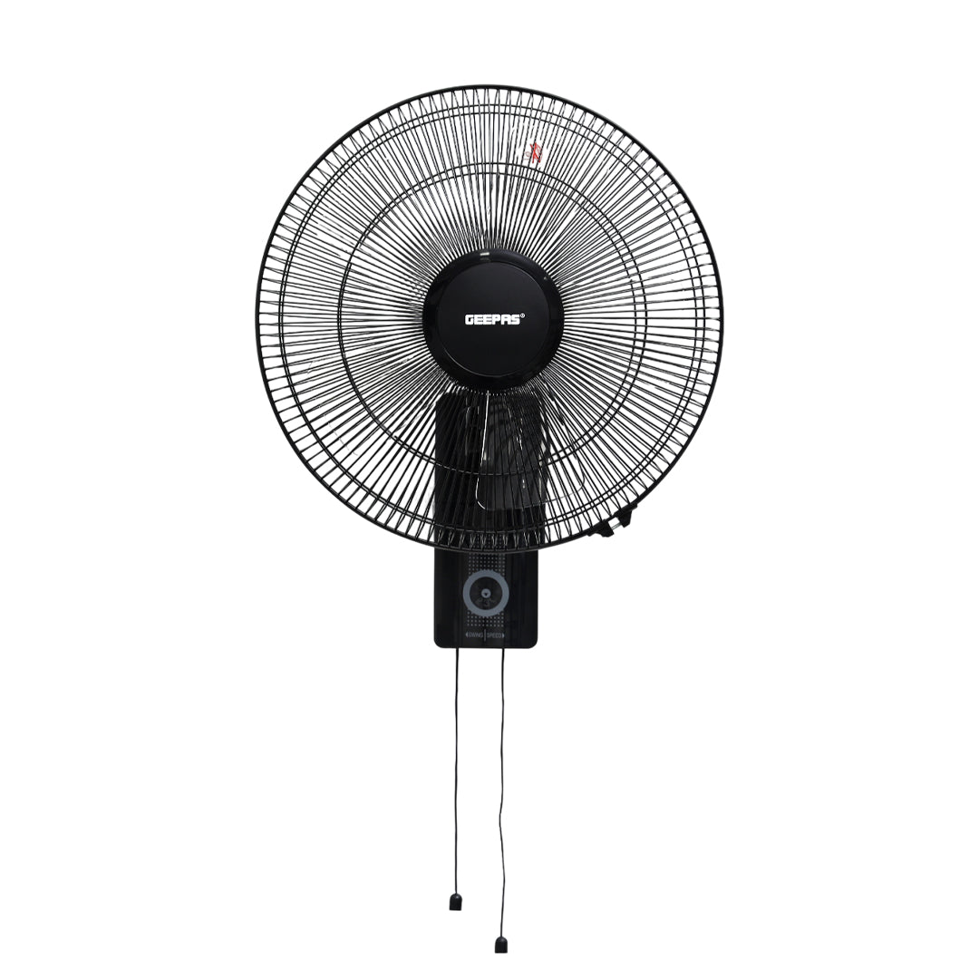 Geepas GF9483 16 Inch Wall Fan | Powerful Copper Motor with 3 Speed Control | 5 Durable AS Blades | Wide Angle Oscillation | Overheat Protection |  2 Years Warranty
