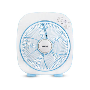 Geepas GF926 12 Inch Box Fan | 60-Min Timer | 3 Speed Control | Powerful Motor | Compact Portable Design | Energy Efficient Cooling Fan for Home, Office & Indoor Use