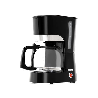Geepas GCM6103 Coffee Maker | 1.5L Capacity| High-Temperature Glass Carafe| Permanent Nylon Filter| Transparent Water Gauge| Non-Stick Warming Plate| 1000W Power