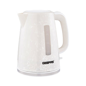 Geepas GK38067UK-WT Skye Collection 1.7L Electric Kettle | 360° Cordless Base | Auto Shut Off | Boil Dry Protection | Water Level Indicator |Kettle for Home & Office Use