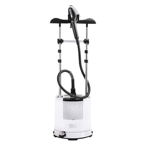 Geepas GGS25030 Multifunction Garment Steamer | 1.6L Water Tank| LCD Display| 5 Steam Levels| Stainless Steel Nozzle| Double Heating| 2180W Power| 2-in-1 Steamer & Iron