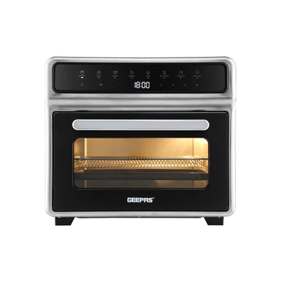 Geepas 25L Digital Air Fryer Oven GAFO37549 | Vortex Rapid Air Technology | 8 Preset Cooking Modes| Adjustable 40–200°C Temperature and 1800W High Cooking Performance