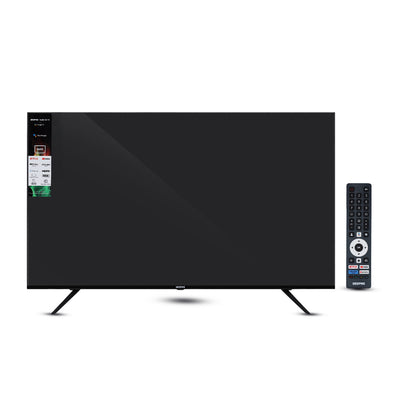 Geepas GLED7535GTQLD 75” 4K Ultra HD QLED Smart TV |  Google TV |  Dolby Audio & HDR |  Built-in Chromecast |  Voice Remote |  3 HDMI, 2 USB,  WiFi  &  Bluetooth