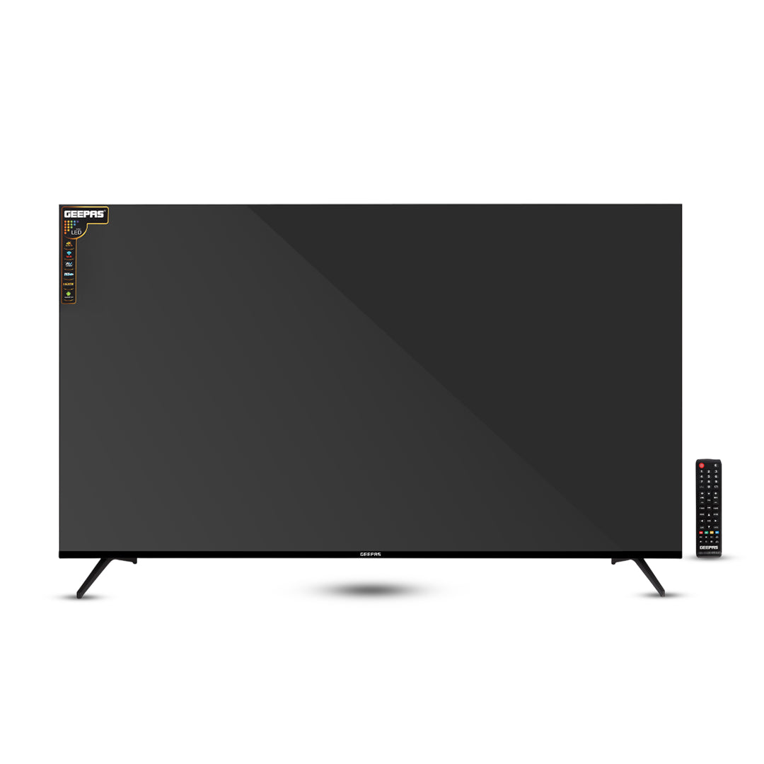 Geepas GLED9017CQLED 90”  Ultra HD QLED Smart TV |Android 14 | Frameless Design | Full Color Optimizer | 3 HDMI, 2 USB,  300cd/m² Brightness | Energy Saving Technology
