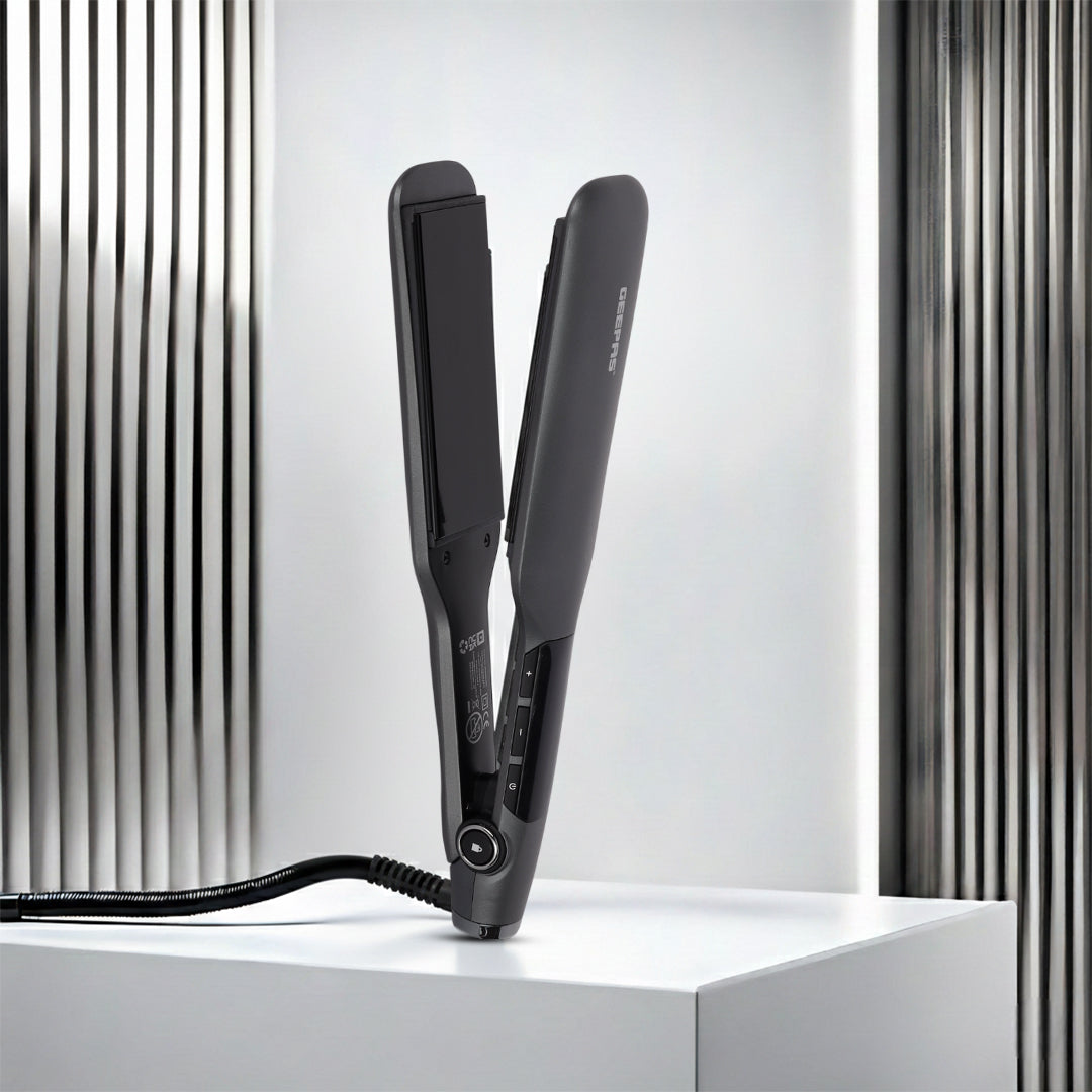 Geepas GHS86005 Digital Thermo-Ceramic Hair Straightener | LED Display | 230°C Heat| Floating Ceramic Plates| Fast Heat Recovery| Lockable Handle & Auto Shut Off Safety