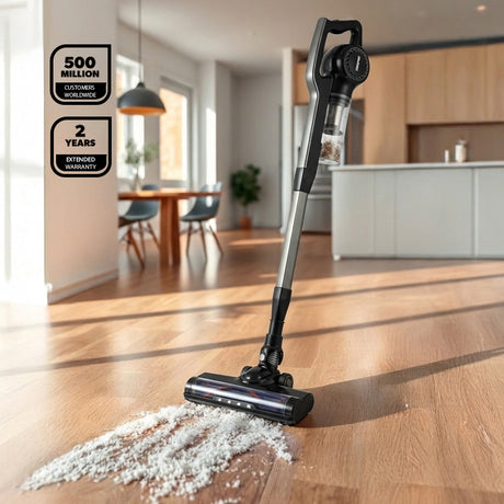 Geepas GVC2596N Stick & Handheld Vacuum Cleaner | 600W with HEPA Filter | 0.9L Dust Capacity | Lightweight & Easy to Use Design | Powerful Suction for Home Cleaning