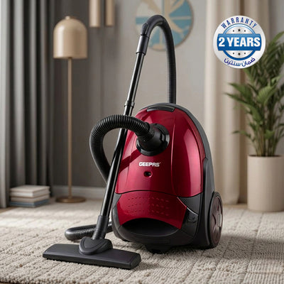 Geepas GVC2594 Vacuum Cleaner |Powerful 2200W Motor |1.5L Dust Bag Capacity | Low Noise Design| Dust Full Indicator |Compact Home Cleaning Vacuum Cleaner| 2 Year Warranty