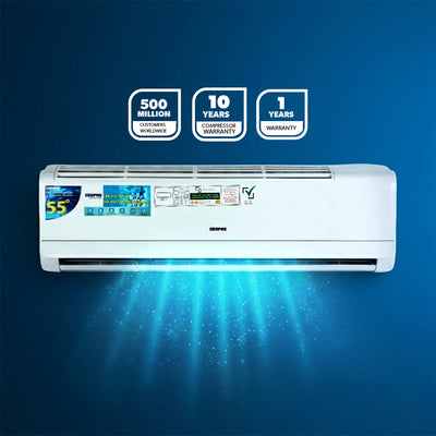 Geepas GACS2420RCA 2 Ton Split Air Conditioner | Full DC Inverter Compressor | 22000BTU Fast Cooling AC | 4D Airflow | Golden Fin & Self Cleaning for Home and Office Use