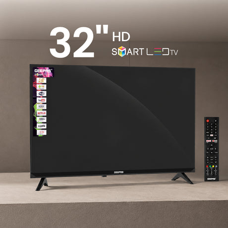Geepas GLED3202SEHD 32-Inch Smart LED TV | HD Ready Android TV with HDMI & USB | MEMC Technology | HQ Sound System | Full Color Optimizer | Energy Saving Technology