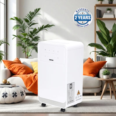 Geepas GDH21217UK 12L Dehumidifier with Touch Control Panel | Child Lock Safety | Humidity Indicator Light | Portable Design with Wheels for Home, Office & Bedroom Use