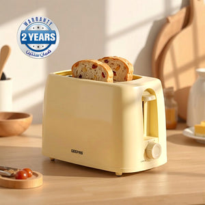 Geepas GBT36550UK-BG 2 Slice Bread Toaster 650W with 6 Browning Settings | Removable Crumb Tray | Cancel Function | Cord Storage and Compact Kitchen Design | Durable