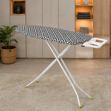 Royalford RF8523 Ironing Board | 100% Cotton Cover | Foldable | Heavy Duty Ironing Board with Foam Padding | Strong Steel Frame for Comfortable Home Laundry Use