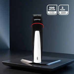 Geepas GTR8128 7-in-1 Grooming Kit with Precision Trimmer | USB & Type-C Charging | 600mAh Li-ion Battery | Multi-Function Beard Hair Trimmer for Men Grooming Use