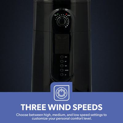Geepas GF21161 16-Inch Mist Fan with LCD Display | 3 Wind Speeds| 3 Cooling Modes| 7.5-Hour Timer| 2L Water Tank| Remote Control| 100% Copper Motor| 2 Years Warranty