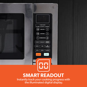 Geepas  Digital Grill Microwave Oven GMO1897 |30L |1000W | Multiple Cooking Menus| Child Safety Lock| Digital Control Panel | Reheating, Defrost & Grill | 1-Year Warranty