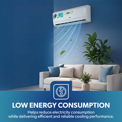 Geepas GACS2420RCA 2 Ton Split Air Conditioner | Full DC Inverter Compressor | 22000BTU Fast Cooling AC | 4D Airflow | Golden Fin & Self Cleaning for Home and Office Use