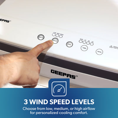 Geepas GAC9433 Digital Air Cooler | 45L Large Water Tank | 150W Power | Ice Box Technology | 3 Wind Speeds | 7.5-Hour Timer | Remote Control  | 2 Years Warranty