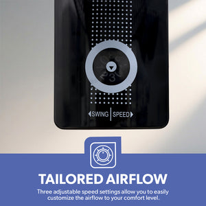 Geepas GF9483 16 Inch Wall Fan | Powerful Copper Motor with 3 Speed Control | 5 Durable AS Blades | Wide Angle Oscillation | Overheat Protection |  2 Years Warranty