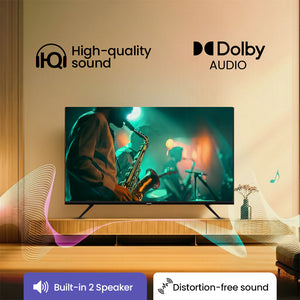 Geepas GLED7535GTQLD 75” 4K Ultra HD QLED Smart TV |  Google TV |  Dolby Audio & HDR |  Built-in Chromecast |  Voice Remote |  3 HDMI, 2 USB,  WiFi  &  Bluetooth
