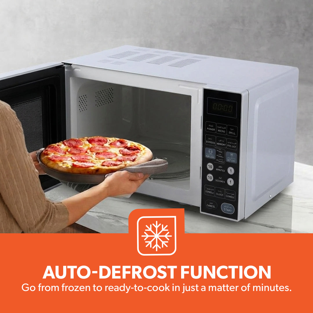 Geepas Digital Microwave Oven GMO1876 | 27L Capacity| 1400W Powerful Performance| Touch Control Panel| Multi-Cooking Functions| Defrost & Reheat Options| 1 Year Warranty