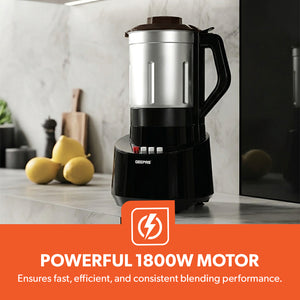 Geepas GSB44043 1800W Professional Blender | 4.5L Capacity | Stainless Steel Jar | 2 Speed Control with Pulse Function | Safety Lock  | Perfect for Home & Commercial Use