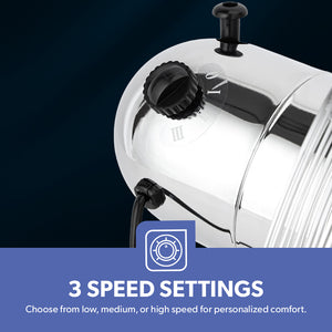 Geepas GF9610 12” Metal Table Fan | 3-Speed Powerful Cooling with High-Performance Motor | Durable Metal Body | Adjustable Tilt | Wide Oscillation | 2 Years Warranty