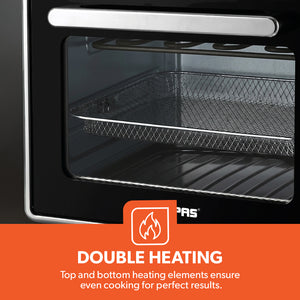 Geepas 25L Digital Air Fryer Oven GAFO37549 | Vortex Rapid Air Technology | 8 Preset Cooking Modes| Adjustable 40–200°C Temperature and 1800W High Cooking Performance