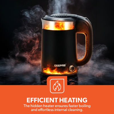 2-in-1 Double Layer Traveller's Kettle, 0.5L Kettle, GK38055 | 12V Portable Electric Car Kettle | Stainless Steel Coffee Mug with Cigarette Lighter Charger