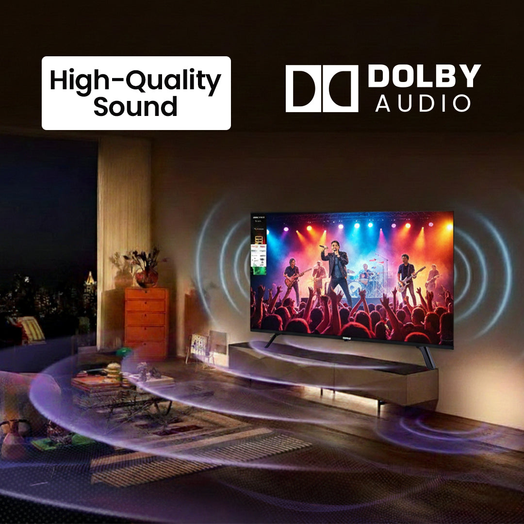 Geepas 43 Inch FHD QLED Google TV GLED4325GTQLD | Dolby Audio | Google TV OS | Built-in Wi-Fi & Bluetooth | HDMI & USB Connectivity | Voice Control | 1 Year warranty