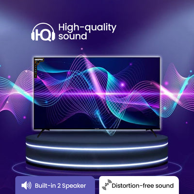 Geepas GLED9017CQLED 90”  Ultra HD QLED Smart TV |Android 14 | Frameless Design | Full Color Optimizer | 3 HDMI, 2 USB,  300cd/m² Brightness | Energy Saving Technology