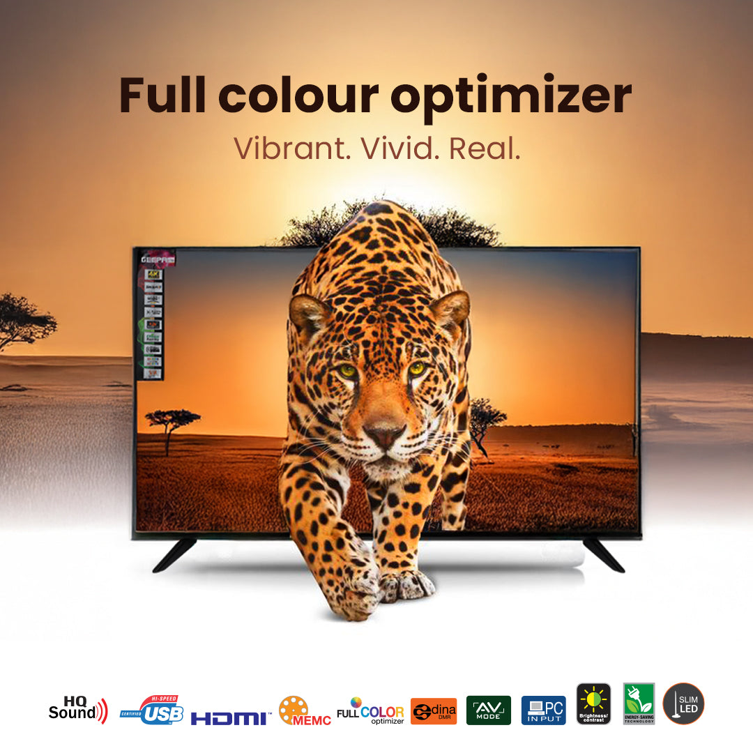 Geepas GLED7580SWUHD 75” 4K Ultra HD LED Smart TV |  WebOS Hub | Apple AirPlay | Frameless Design | MEMC Technology | 3 HDMI, 2 USB, Magic Air Mouse & Smart Apps