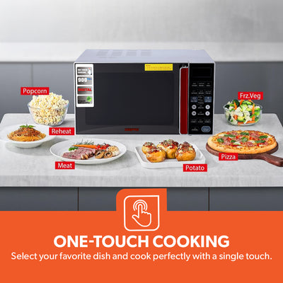 Geepas Digital Microwave Oven GMO1876 | 27L Capacity| 1400W Powerful Performance| Touch Control Panel| Multi-Cooking Functions| Defrost & Reheat Options| 1 Year Warranty