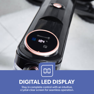 Geepas GSC63077UK Digital Steam & Scrub Floor Mop with Twin Rotating Pads | Adjustable Steam Control | 540ml Water Tank | LED Display & 7m Power Cord | Lightweight design