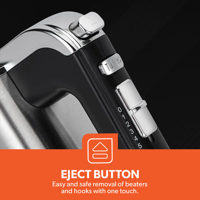 Geepas Hand Mixer GHM2001 | 400W Powerful Electric Hand Mixer| 5 Speed Control| Turbo Function| Stainless Steel Beaters| Lightweight Design| Easy to Use| 2 Years Warranty