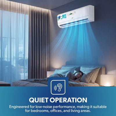 Geepas GACS2420RCA 2 Ton Split Air Conditioner | Full DC Inverter Compressor | 22000BTU Fast Cooling AC | 4D Airflow | Golden Fin & Self Cleaning for Home and Office Use
