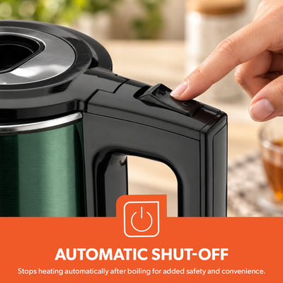 Geepas GK38037 1.8L Double Layer Electric Kettle | 1500W Fast Heating | Boil-Dry Protection & Auto Shut-Off | 360° Rotational Base | Power Indicator Light | Durable