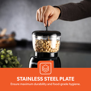 Geepas Peanut Butter Maker GPG63092 |500W Powerful Motor, Durable Stainless Steel Mill Plate, Large 756g Jar|  320ml Storage Cup for Fresh & Healthy Homemade Nut Butter